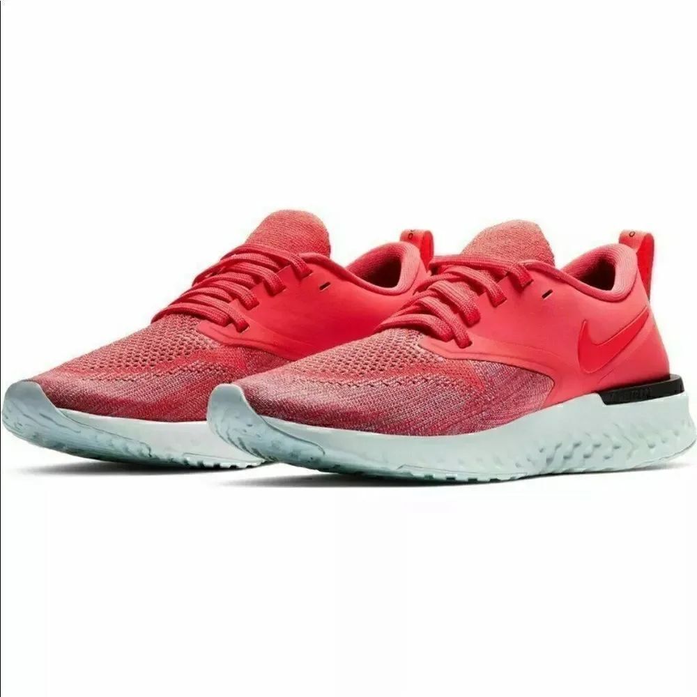NIKE Odyssey React 2 Flyknit AH1016-800 Ember Glow/Red Running Shoes